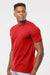Tultex 290 Mens Jersey Short Sleeve Crewneck T-Shirt Red Model Side