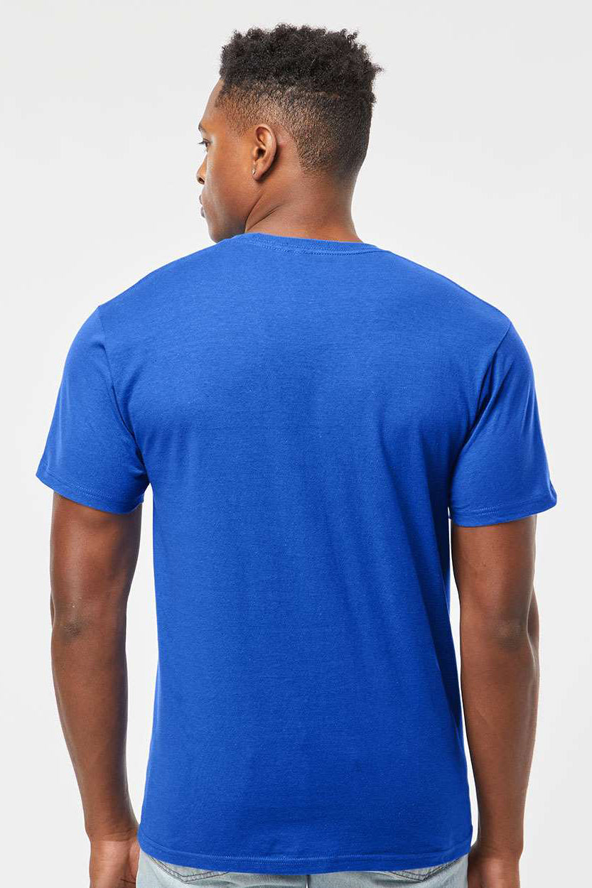 Tultex 290 Mens Jersey Short Sleeve Crewneck T-Shirt Royal Blue Model Back