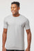 Tultex 290 Mens Jersey Short Sleeve Crewneck T-Shirt Silver Grey Model Front