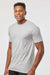 Tultex 290 Mens Jersey Short Sleeve Crewneck T-Shirt Silver Grey Model Side