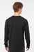 Tultex 291 Mens Jersey Long Sleeve Crewneck T-Shirt Black Model Back