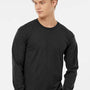 Tultex Mens Jersey Long Sleeve Crewneck T-Shirt - Black