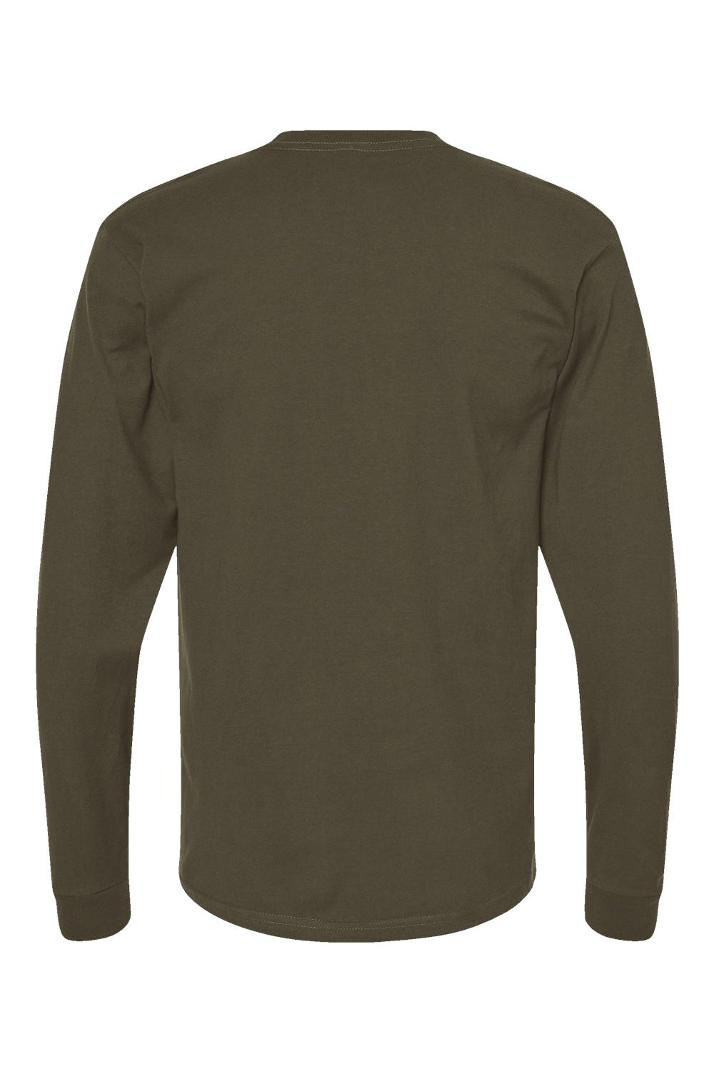 Tultex 291 Mens Jersey Long Sleeve Crewneck T-Shirt Grape Leaf Green Flat Back