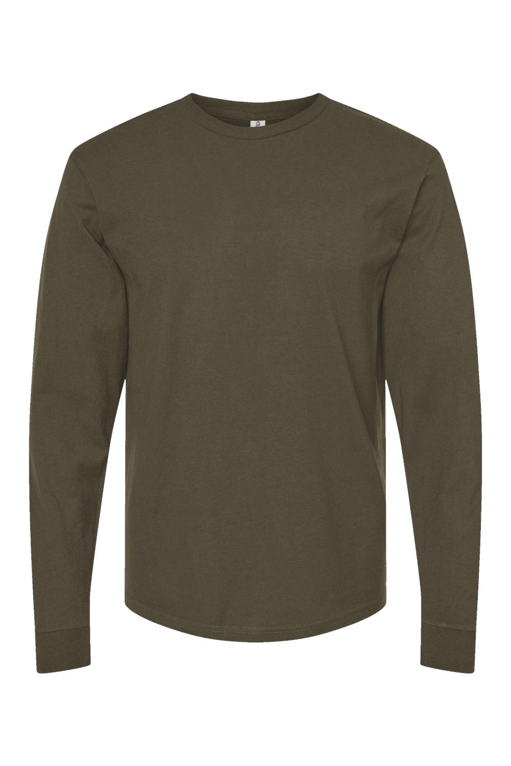 Tultex 291 Mens Jersey Long Sleeve Crewneck T-Shirt Grape Leaf Green Flat Front