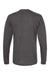 Tultex 291 Mens Jersey Long Sleeve Crewneck T-Shirt Heather Charcoal Grey Flat Back
