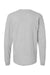 Tultex 291 Mens Jersey Long Sleeve Crewneck T-Shirt Heather Grey Flat Back