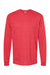 Tultex 291 Mens Jersey Long Sleeve Crewneck T-Shirt Heather Red Flat Front