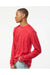 Tultex 291 Mens Jersey Long Sleeve Crewneck T-Shirt Heather Red Model Side