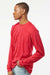 Tultex 291 Mens Jersey Long Sleeve Crewneck T-Shirt Heather Red Model Side