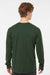 Tultex 291 Mens Jersey Long Sleeve Crewneck T-Shirt Hunter Green Model Back