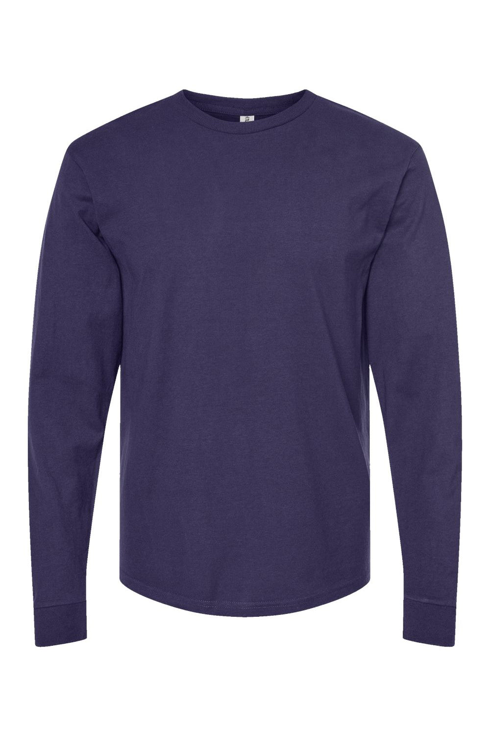 Tultex 291 Mens Jersey Long Sleeve Crewneck T-Shirt Inked India Blue Flat Front