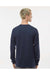 Tultex 291 Mens Jersey Long Sleeve Crewneck T-Shirt Navy Blue Model Back