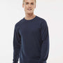 Tultex Mens Jersey Long Sleeve Crewneck T-Shirt - Navy Blue - NEW