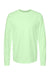 Tultex 291 Mens Jersey Long Sleeve Crewneck T-Shirt Neo Mint Green Flat Front