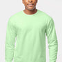 Tultex Mens Jersey Long Sleeve Crewneck T-Shirt - Neo Mint Green