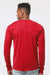 Tultex 291 Mens Jersey Long Sleeve Crewneck T-Shirt Red Model Back