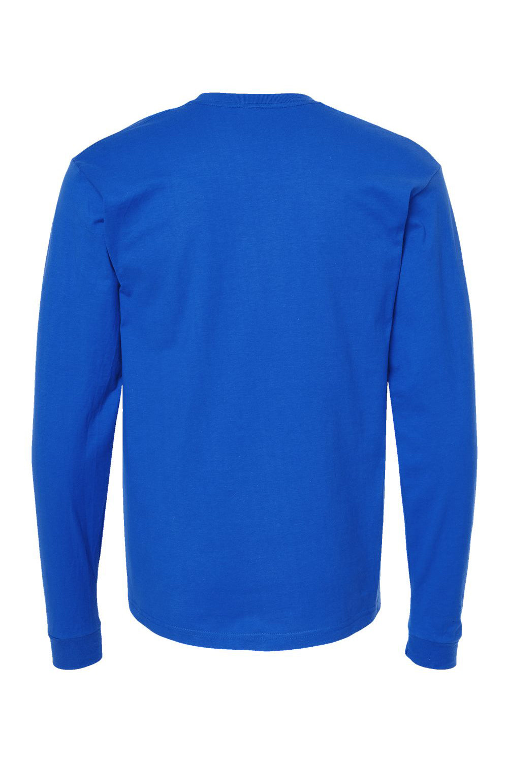 Tultex 291 Mens Jersey Long Sleeve Crewneck T-Shirt Royal Blue Flat Back