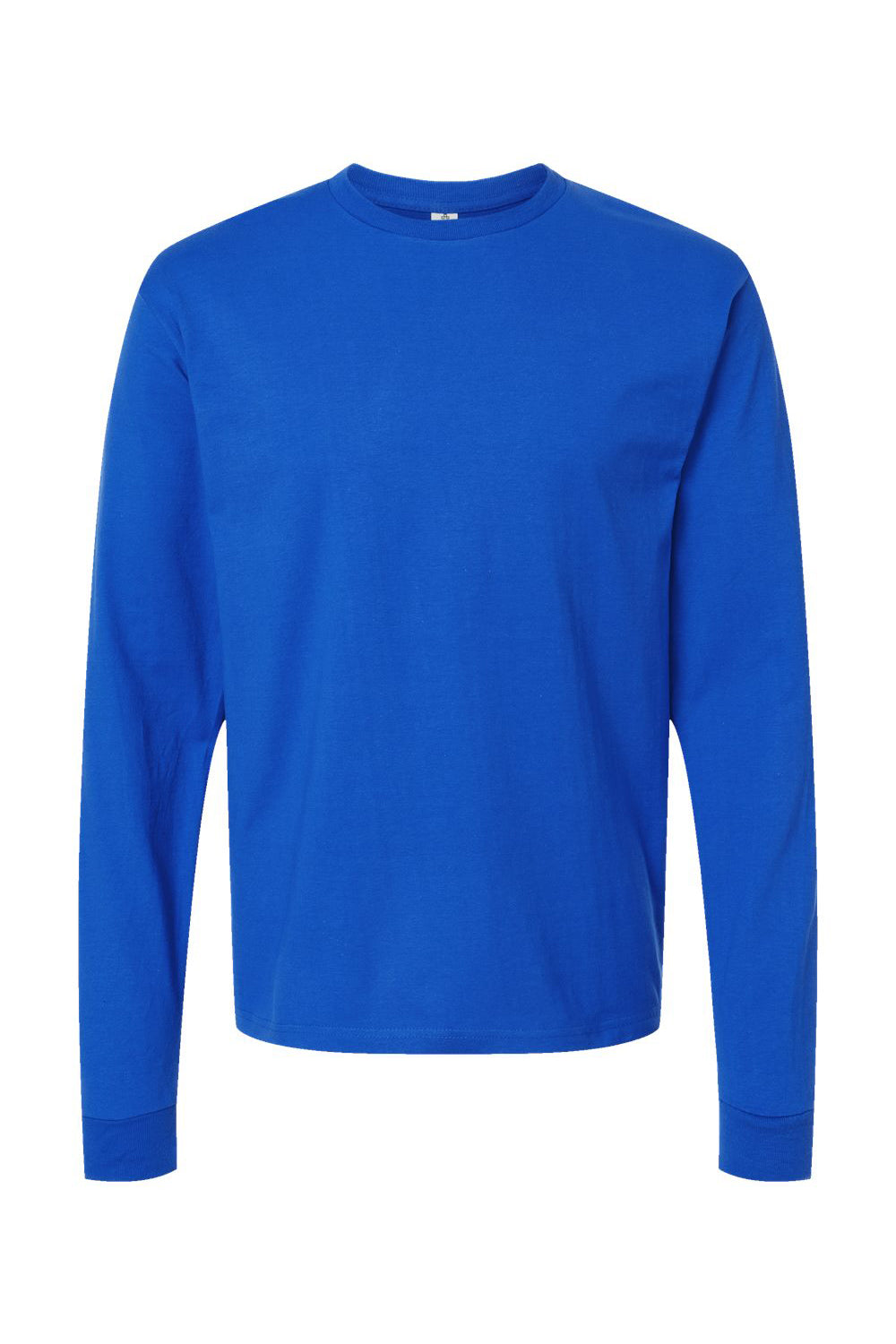 Tultex 291 Mens Jersey Long Sleeve Crewneck T-Shirt Royal Blue Flat Front