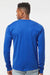 Tultex 291 Mens Jersey Long Sleeve Crewneck T-Shirt Royal Blue Model Back