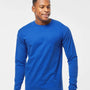 Tultex Mens Jersey Long Sleeve Crewneck T-Shirt - Royal Blue - NEW