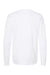 Tultex 291 Mens Jersey Long Sleeve Crewneck T-Shirt White Flat Back