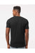 Tultex 293 Mens Jersey Short Sleeve Crewneck T-Shirt w/ Pocket Black Model Back
