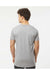 Tultex 293 Mens Jersey Short Sleeve Crewneck T-Shirt w/ Pocket Heather Grey Model Back