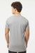 Tultex 293 Mens Jersey Short Sleeve Crewneck T-Shirt w/ Pocket Heather Grey Model Back