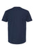Tultex 293 Mens Jersey Short Sleeve Crewneck T-Shirt w/ Pocket Navy Blue Flat Back