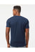 Tultex 293 Mens Jersey Short Sleeve Crewneck T-Shirt w/ Pocket Navy Blue Model Back
