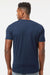 Tultex 293 Mens Jersey Short Sleeve Crewneck T-Shirt w/ Pocket Navy Blue Model Back