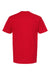 Tultex 293 Mens Jersey Short Sleeve Crewneck T-Shirt w/ Pocket Red Flat Back