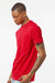 Tultex 293 Mens Jersey Short Sleeve Crewneck T-Shirt w/ Pocket Red Model Side