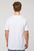 Tultex 293 Mens Jersey Short Sleeve Crewneck T-Shirt w/ Pocket White Model Back