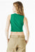 Bella + Canvas 1013BE Womens Micro Ribbed Muscle Crop Tank Top Kelly Green Model Back