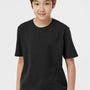 Tultex Youth Jersey Short Sleeve Crewneck T-Shirt - Black