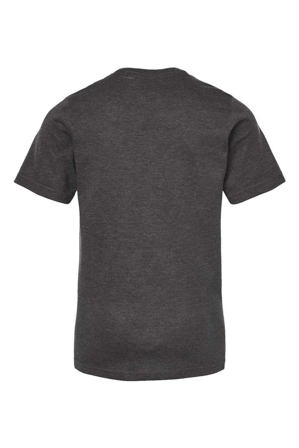 Tultex 295 Youth Jersey Short Sleeve Crewneck T-Shirt Heather Charcoal Grey Flat Back