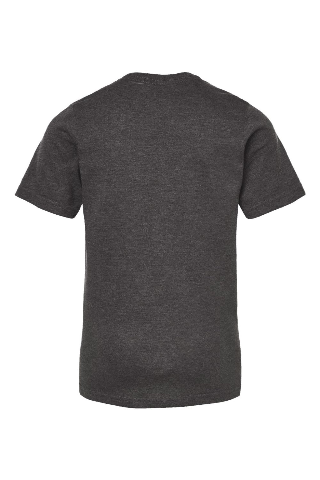 Tultex 295 Youth Jersey Short Sleeve Crewneck T-Shirt Heather Charcoal Grey Flat Back