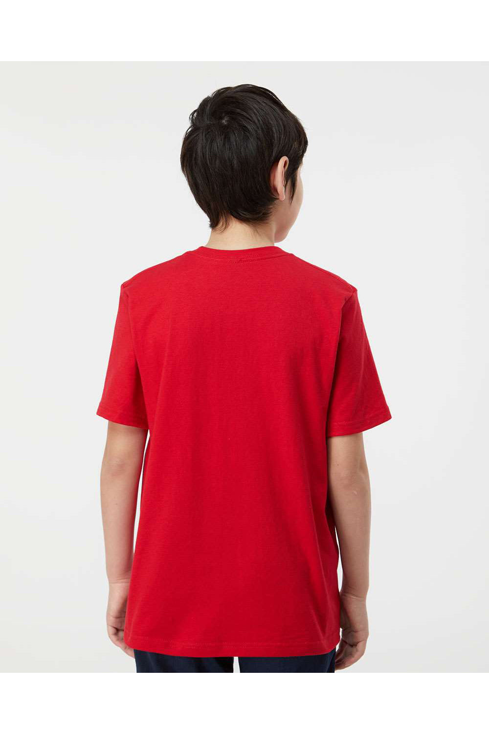 Tultex 295 Youth Jersey Short Sleeve Crewneck T-Shirt Red Model Back