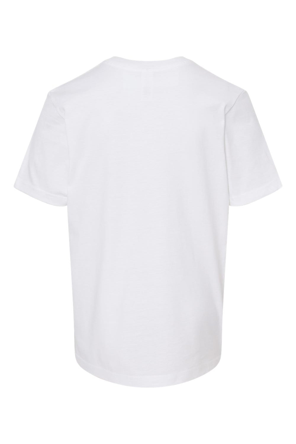 Tultex 295 Youth Jersey Short Sleeve Crewneck T-Shirt White Flat Back