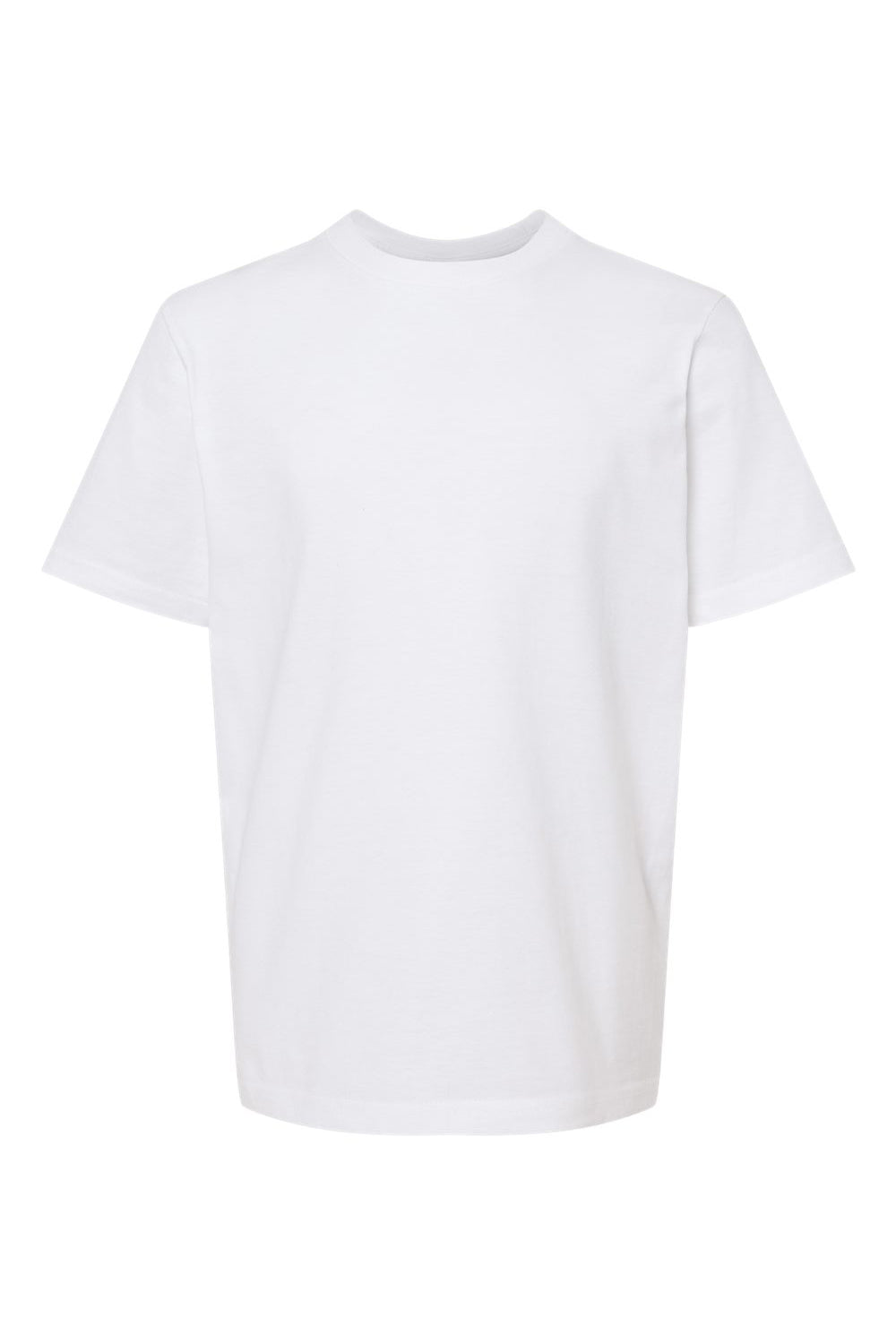 Tultex 295 Youth Jersey Short Sleeve Crewneck T-Shirt White Flat Front