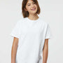 Tultex Youth Jersey Short Sleeve Crewneck T-Shirt - White - NEW