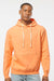 Tultex 320 Mens Fleece Hooded Sweatshirt Hoodie w/ Pouch Pocket Cantaloupe Orange Model Front