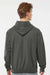 Tultex 320 Mens Fleece Hooded Sweatshirt Hoodie w/ Pouch Pocket Charcoal Grey Model Back