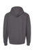 Tultex 320 Mens Fleece Hooded Sweatshirt Hoodie w/ Pouch Pocket Heather Charcoal Grey Flat Back