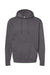 Tultex 320 Mens Fleece Hooded Sweatshirt Hoodie w/ Pouch Pocket Heather Charcoal Grey Flat Front
