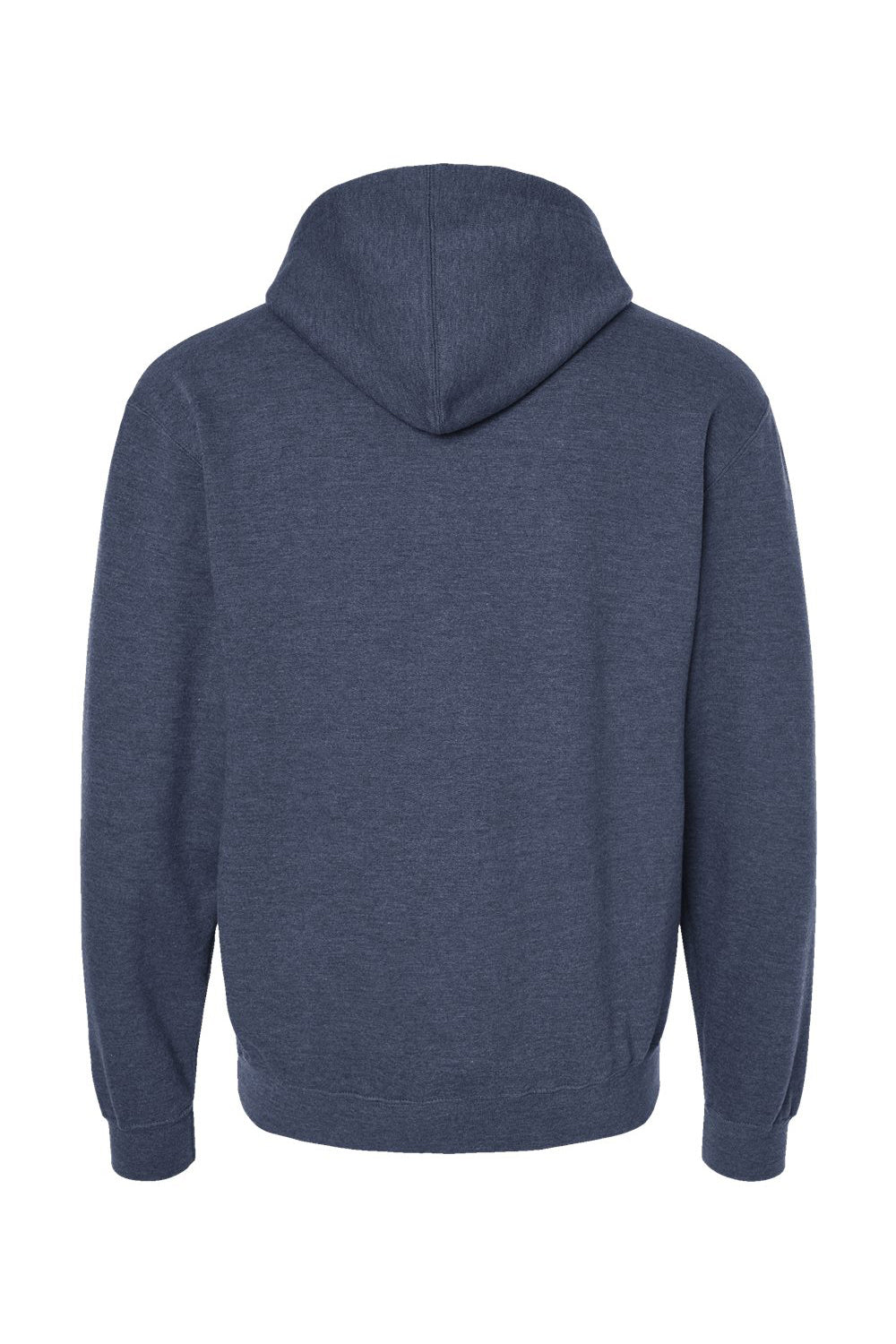 Tultex 320 Mens Fleece Hooded Sweatshirt Hoodie w/ Pouch Pocket Heather Denim Blue Flat Back