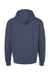 Tultex 320 Mens Fleece Hooded Sweatshirt Hoodie w/ Pouch Pocket Heather Denim Blue Flat Back