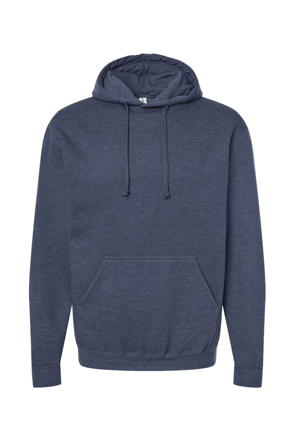 Tultex 320 Mens Fleece Hooded Sweatshirt Hoodie w/ Pouch Pocket Heather Denim Blue Flat Front