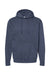 Tultex 320 Mens Fleece Hooded Sweatshirt Hoodie w/ Pouch Pocket Heather Denim Blue Flat Front
